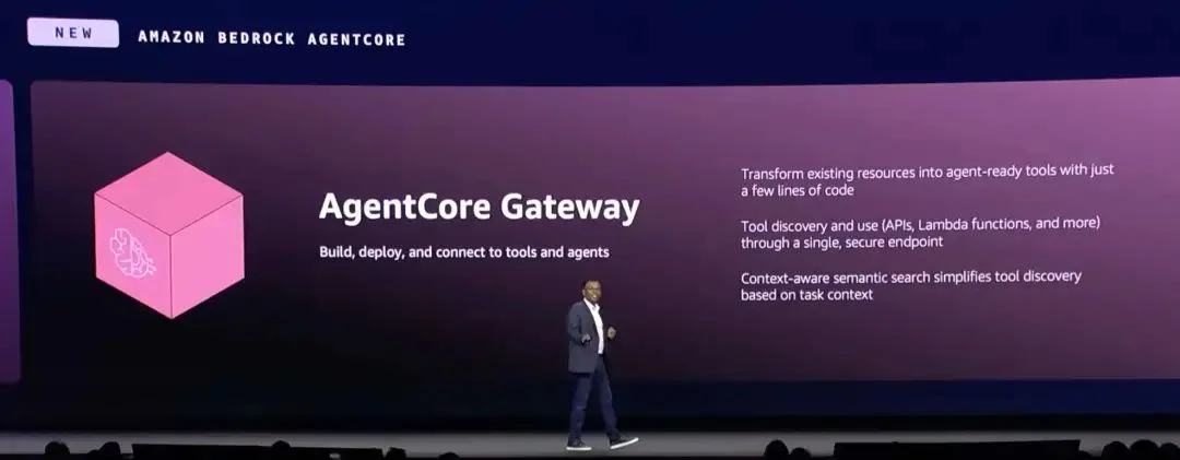 A slide explaining the Tool Gateway, which simplifies the process of making external tools and APIs available to agents.