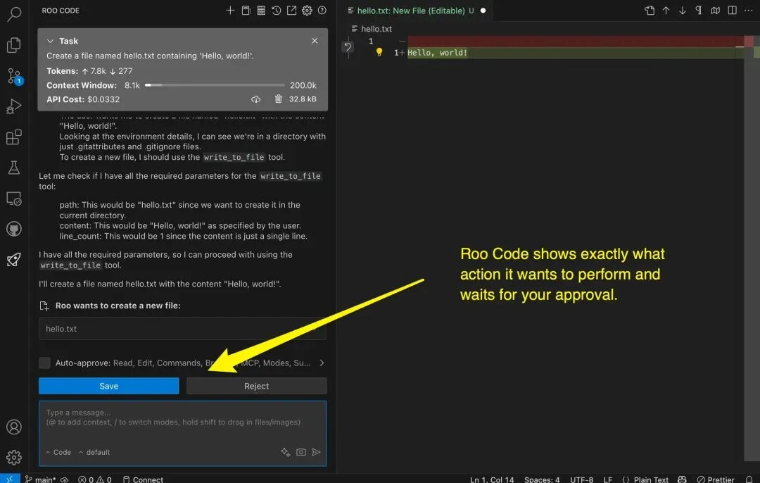 Roo Code multi-file codebase refactoring with user confirmation workflow