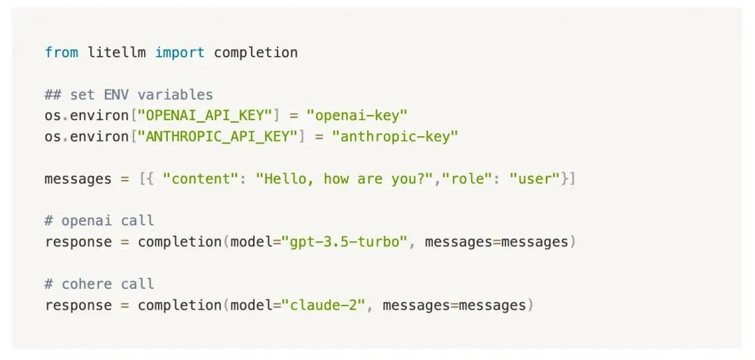 liteLLM seamless provider switching without code changes