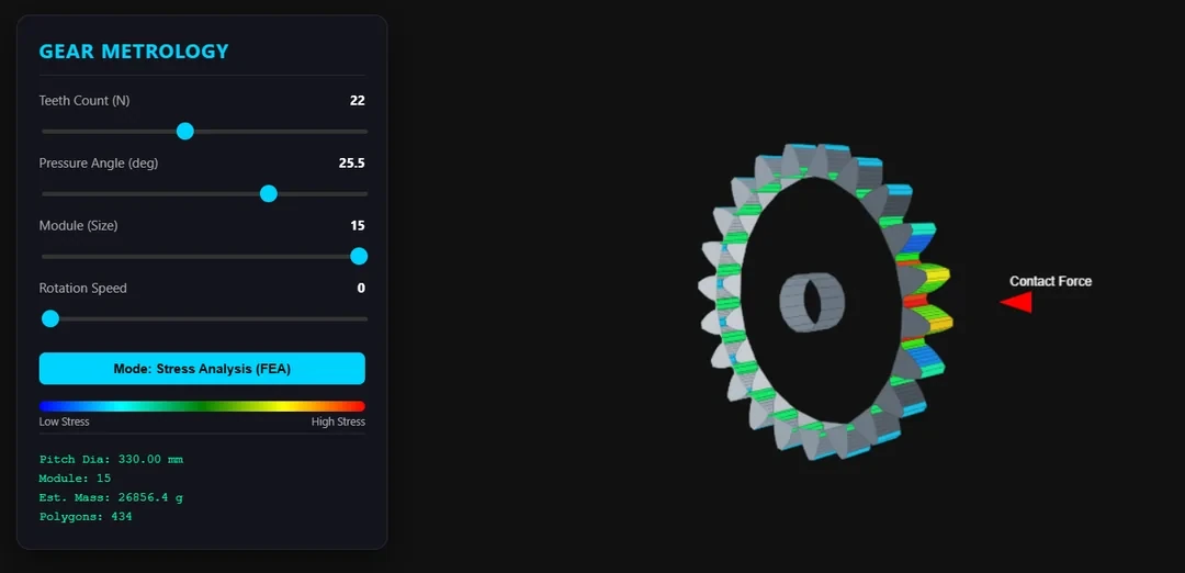 Gemini 3 Pro generated 3D spur gear with superior rendering quality (30 seconds)
